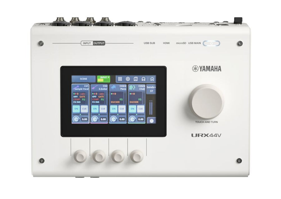 Yamaha URX44V Audio Interface / Mixerface w/ Video Interface – White