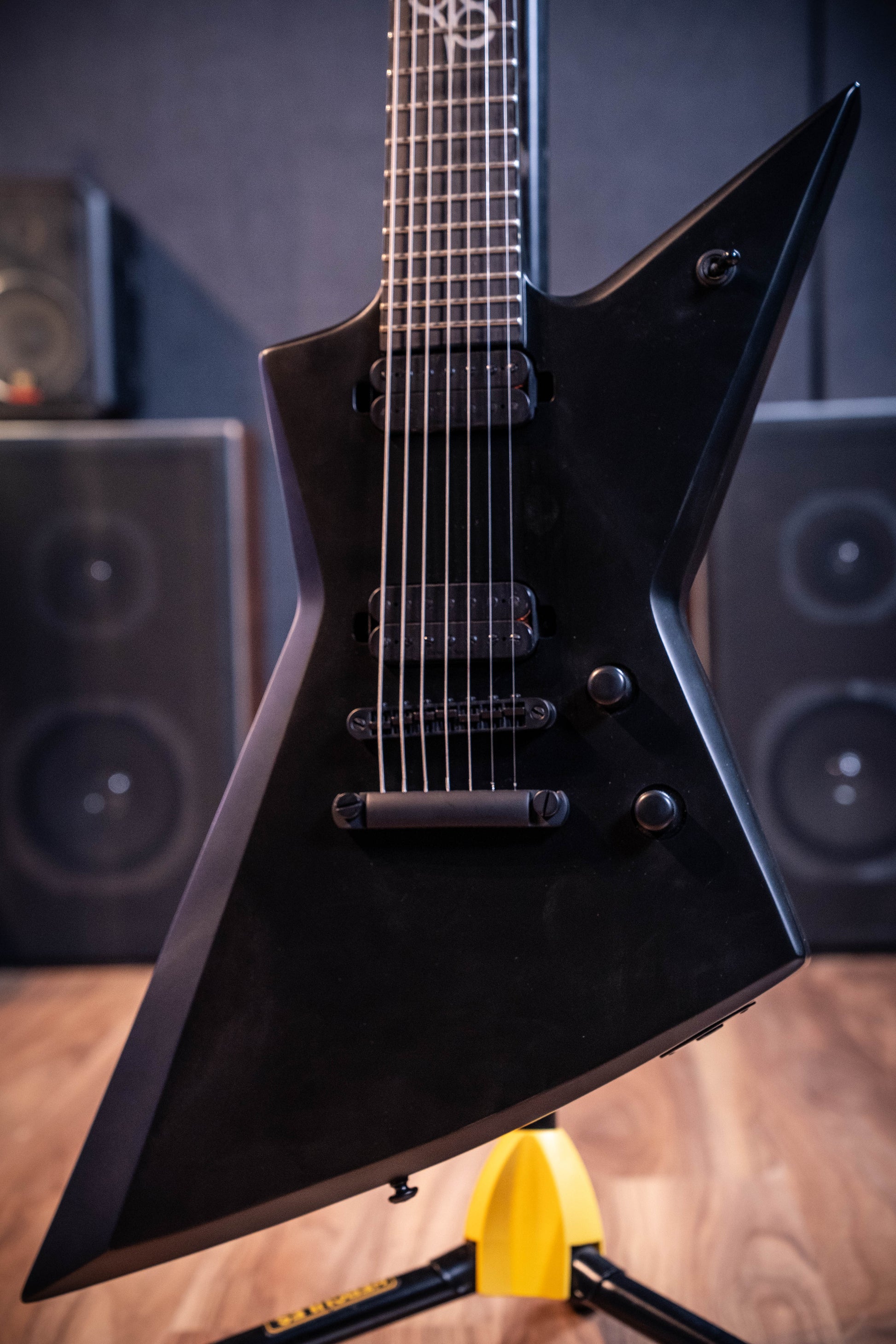 Solar E1.7C 7-String Electric Guitar w/Case - Carbon Black Matte - Pre-Owned