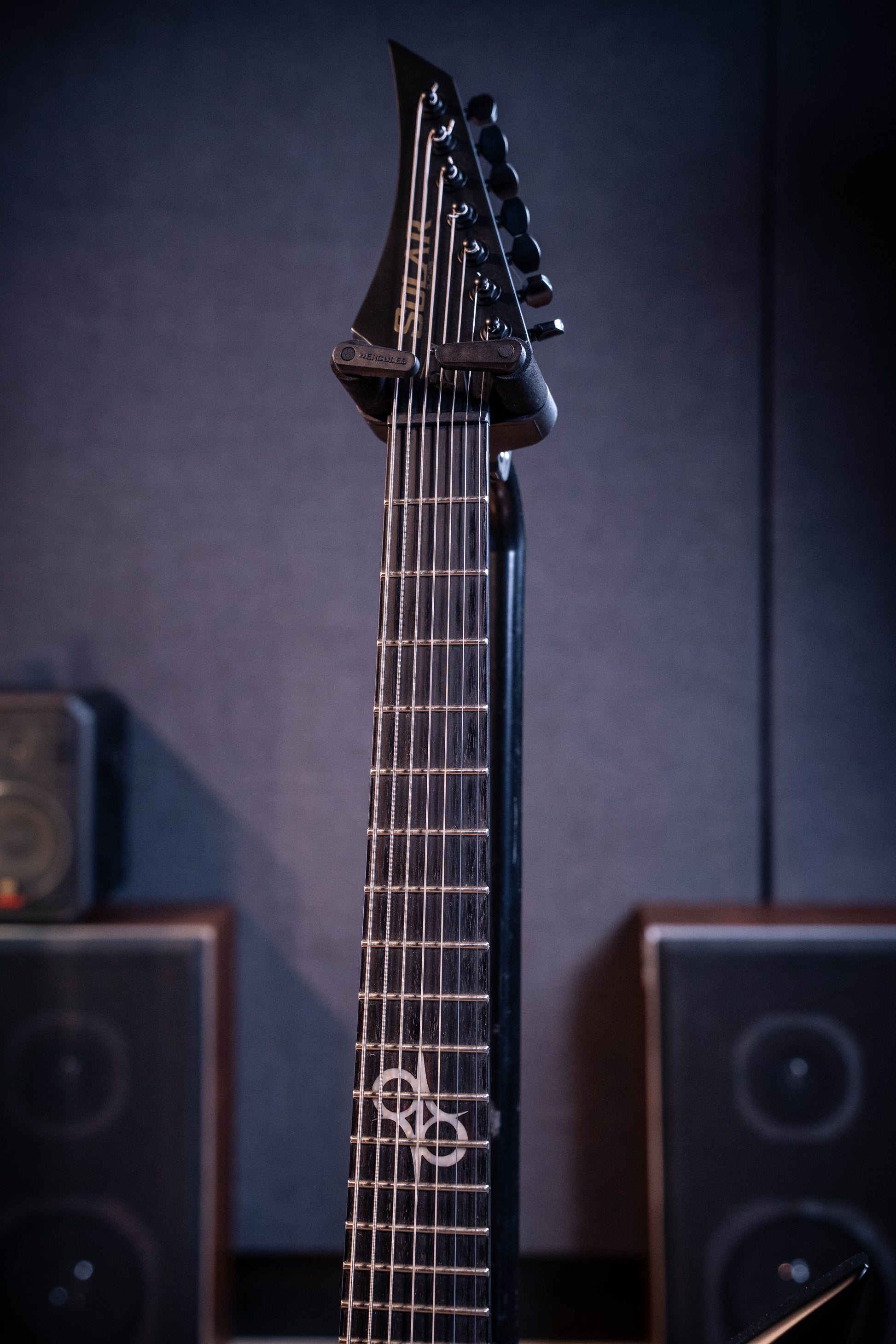 Solar E1.7C 7-String Electric Guitar w/Case - Carbon Black Matte - Pre-Owned