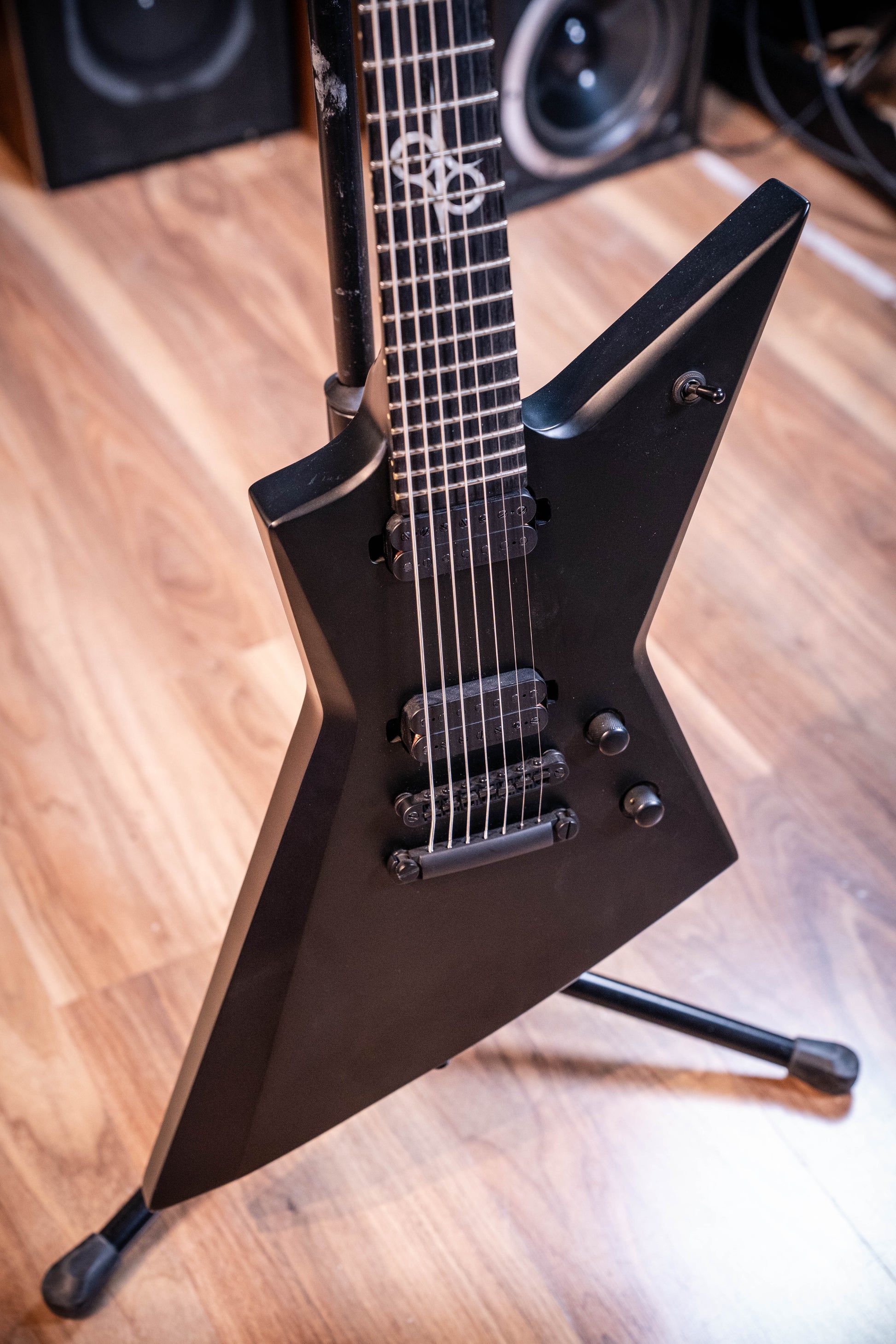 Solar E1.7C 7-String Electric Guitar w/Case - Carbon Black Matte - Pre-Owned