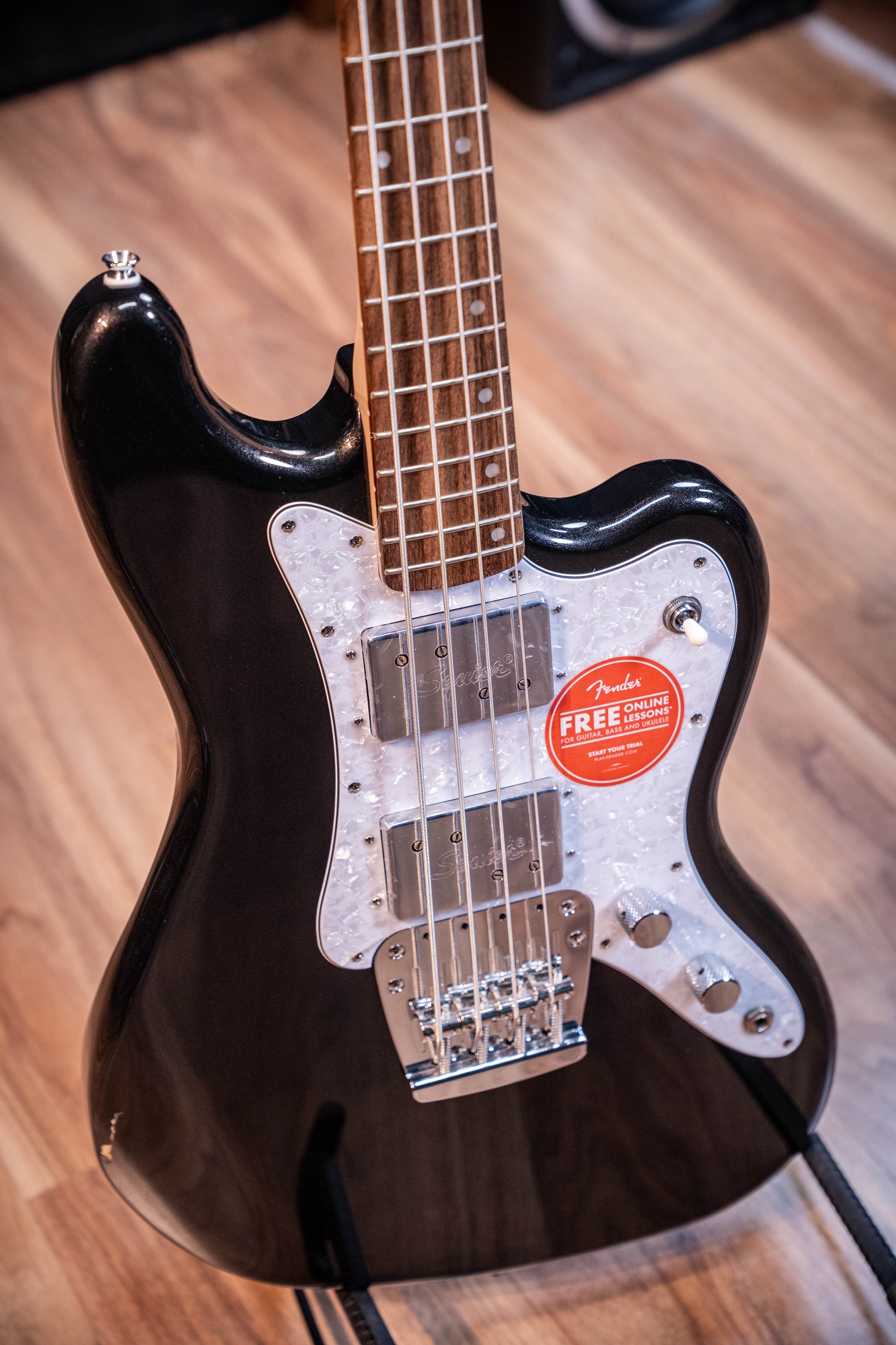 Squier Paranormal Rascal Bass HH - Metallic Black - Open Box / Finish Damaged*