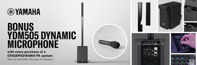 Yamaha STAGEPAS1K MKII - Free YDM505 Dynamic Microphone