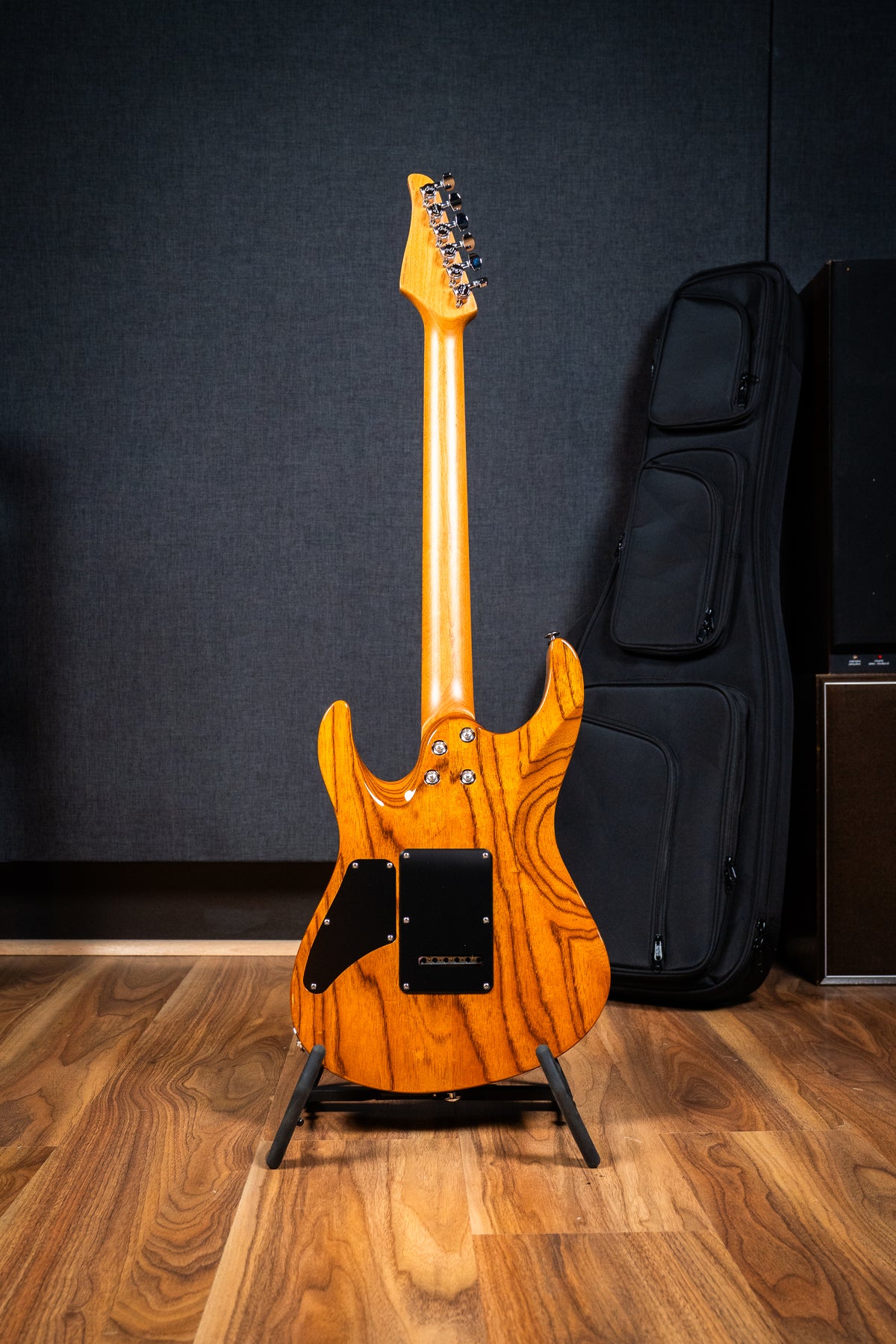 Suhr Custom Modern HH - Roasted Swamp Ash / Curly Maple Top - Trans Purple (#87559)