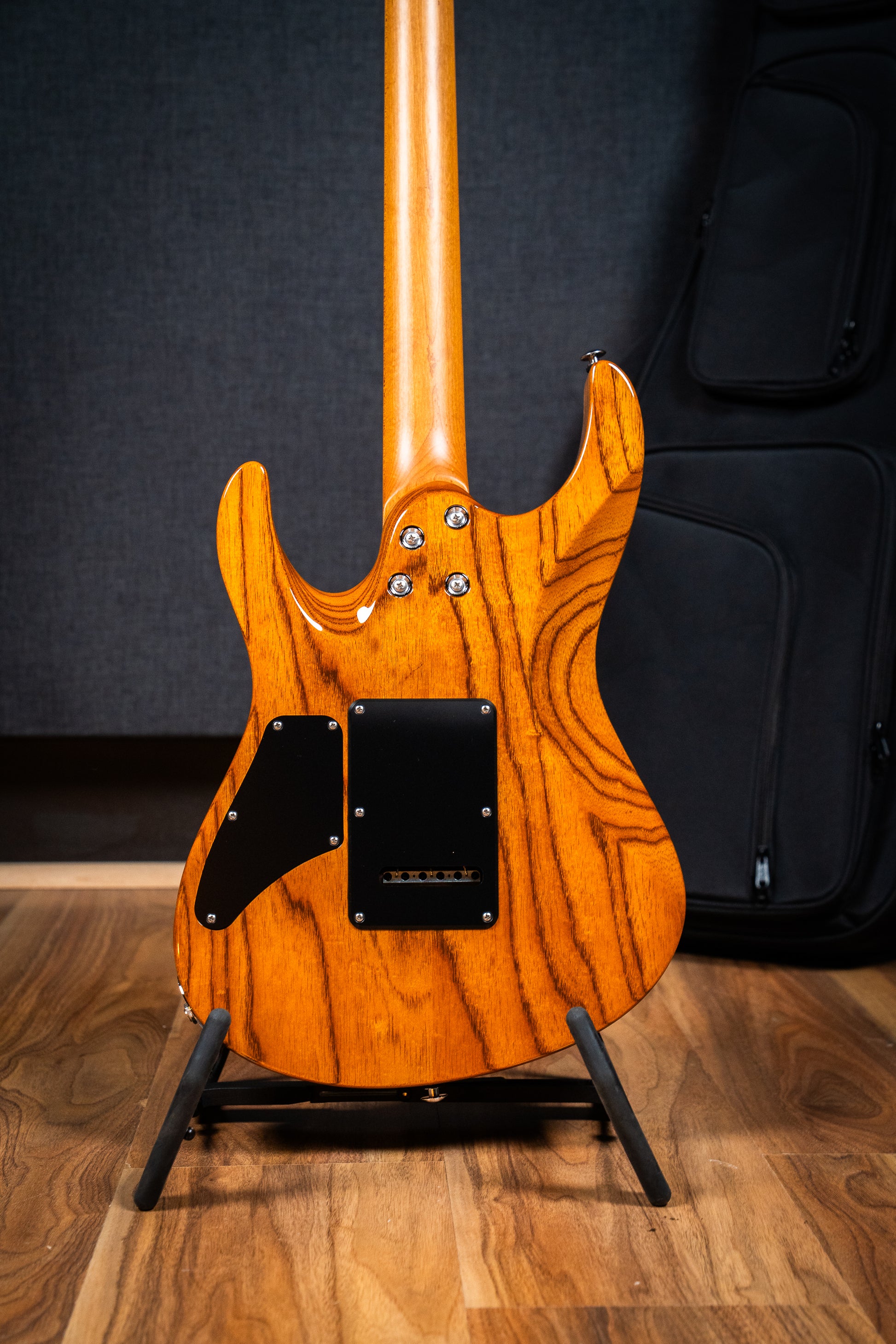 Suhr Custom Modern HH - Roasted Swamp Ash / Curly Maple Top - Trans Purple (#87559)
