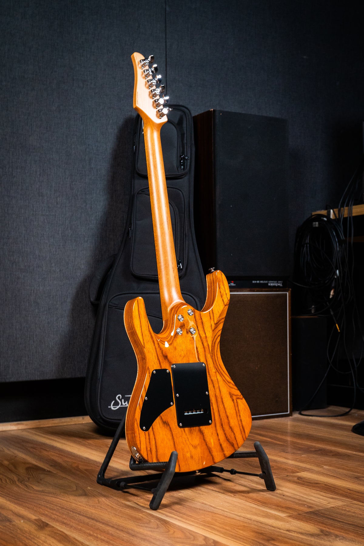Suhr Custom Modern HH - Roasted Swamp Ash / Curly Maple Top - Trans Purple (#87559)