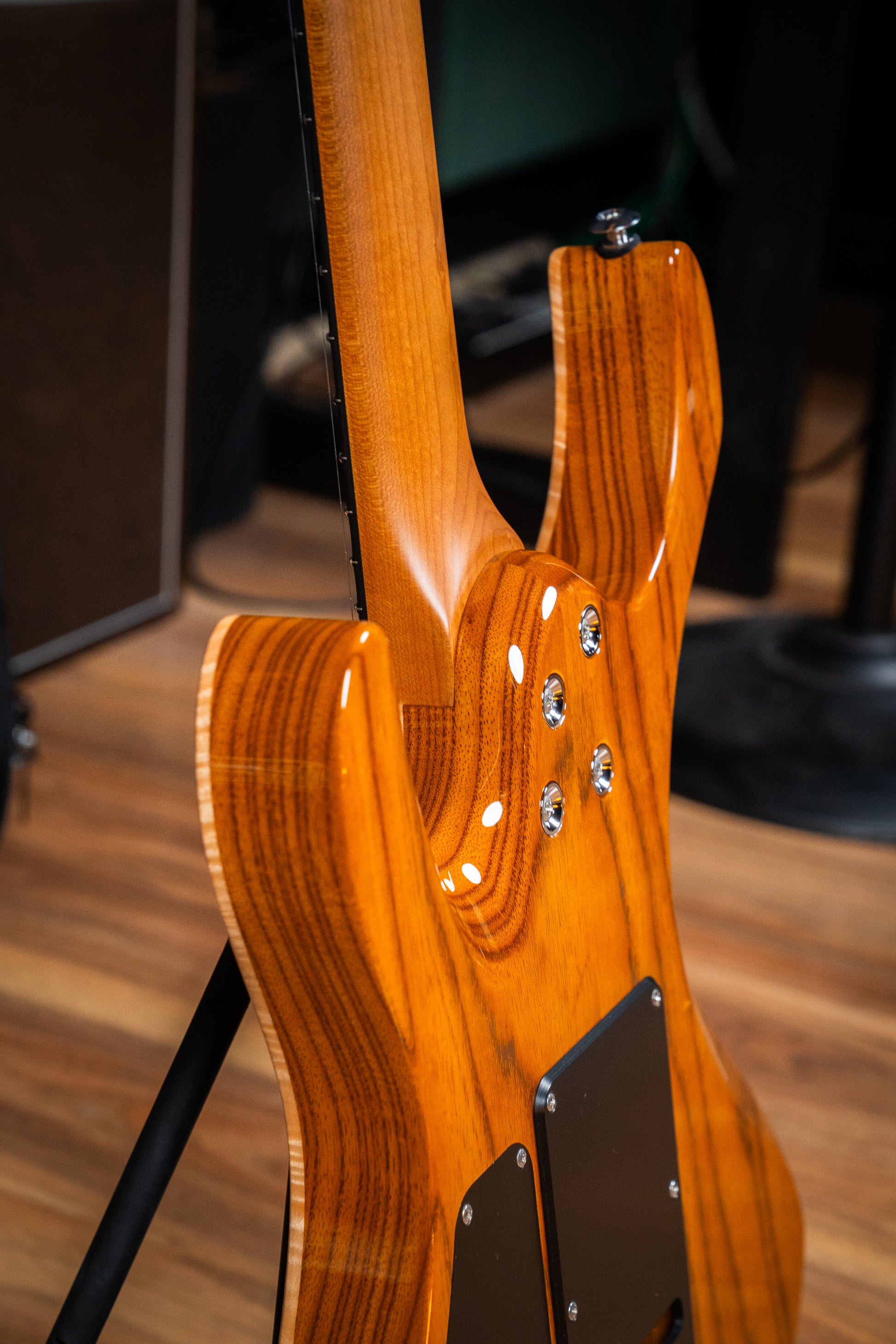 Suhr Custom Modern HH - Roasted Swamp Ash / Curly Maple Top - Trans Purple (#87559)