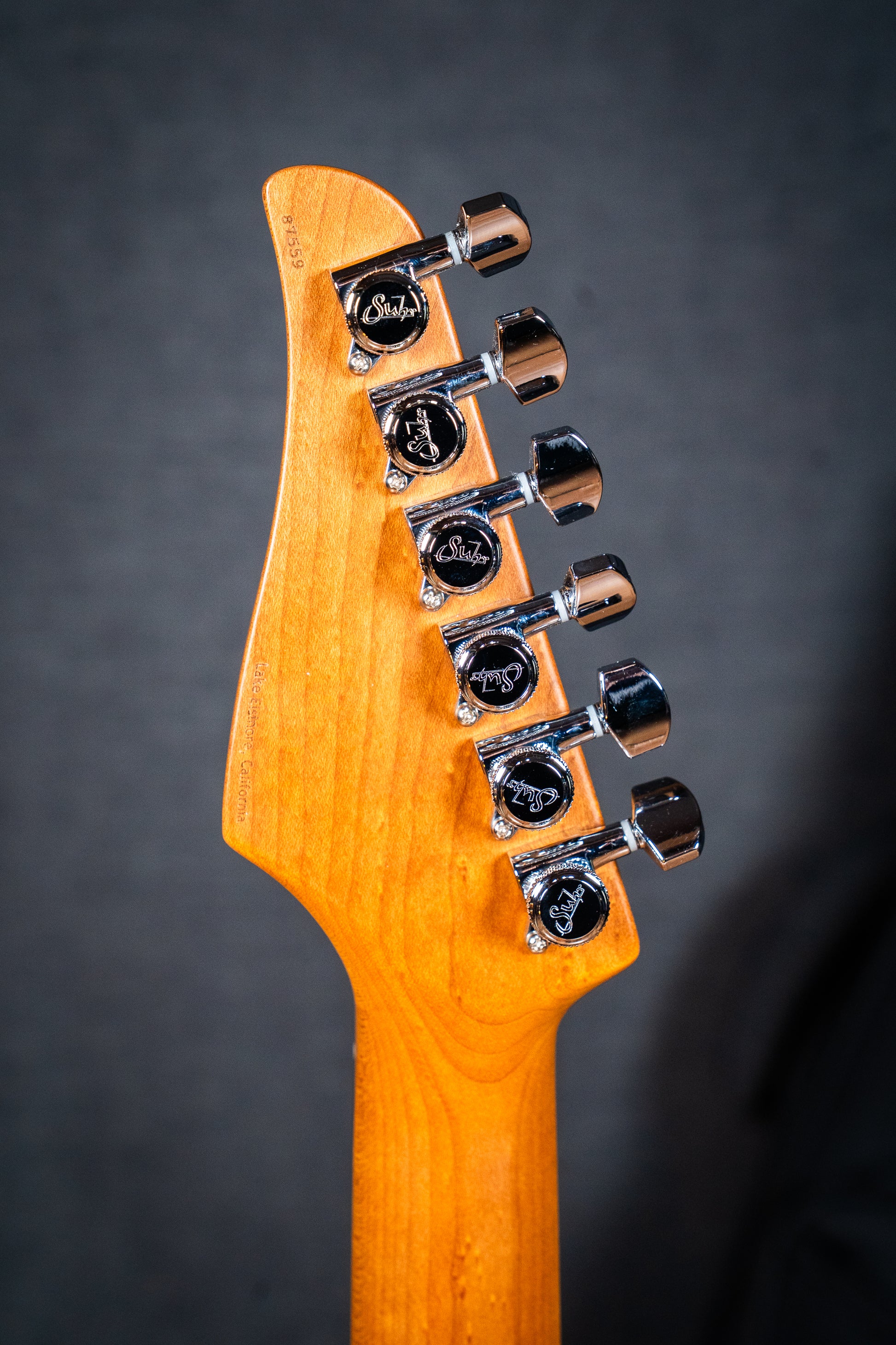 Suhr Custom Modern HH - Roasted Swamp Ash / Curly Maple Top - Trans Purple (#87559)
