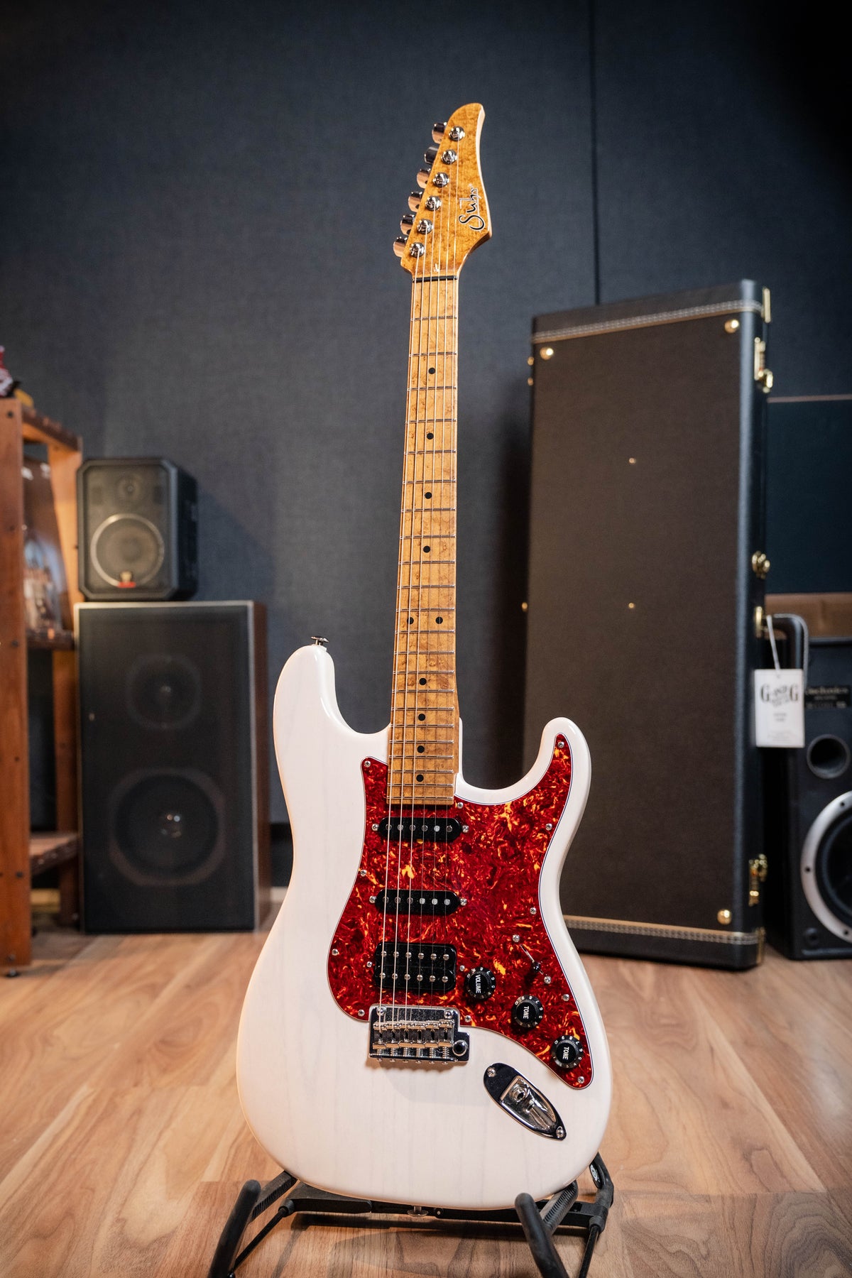 Suhr Classic S Paulownia w/Case - Trans White - Pre-Owned (As New)