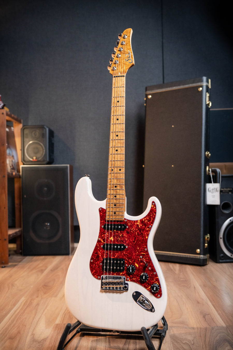 Suhr Classic S Paulownia w/Case - Trans White - Pre-Owned (As New)