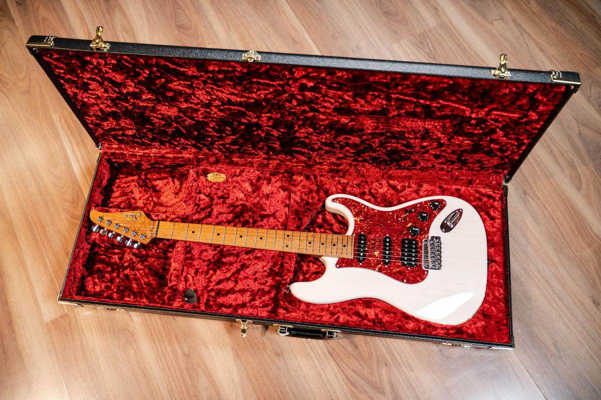 Suhr Classic S Paulownia w/Case - Trans White - Pre-Owned (As New)