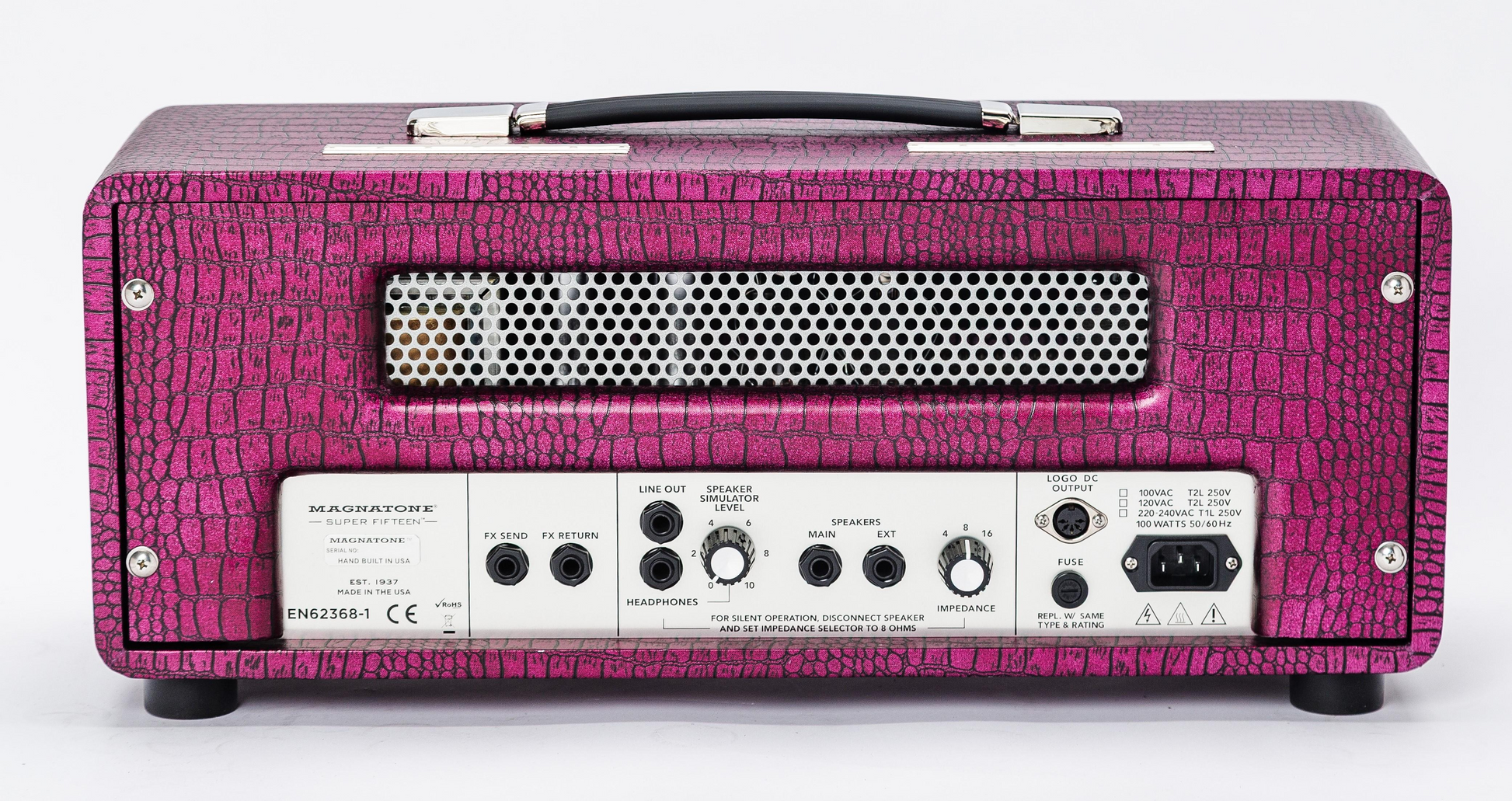 Magnatone Super Fifteen Head - Chrome Grape (Billy Gibbons Collection)