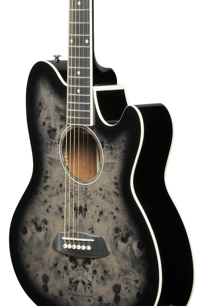 Ibanez TCY10PA Acoustic Guitar - Transparent Brown Black Burst High Gloss