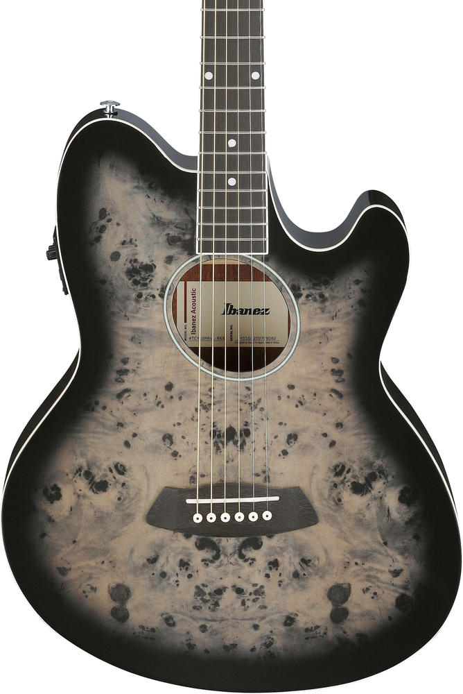 Ibanez TCY10PA Acoustic Guitar - Transparent Brown Black Burst High Gloss