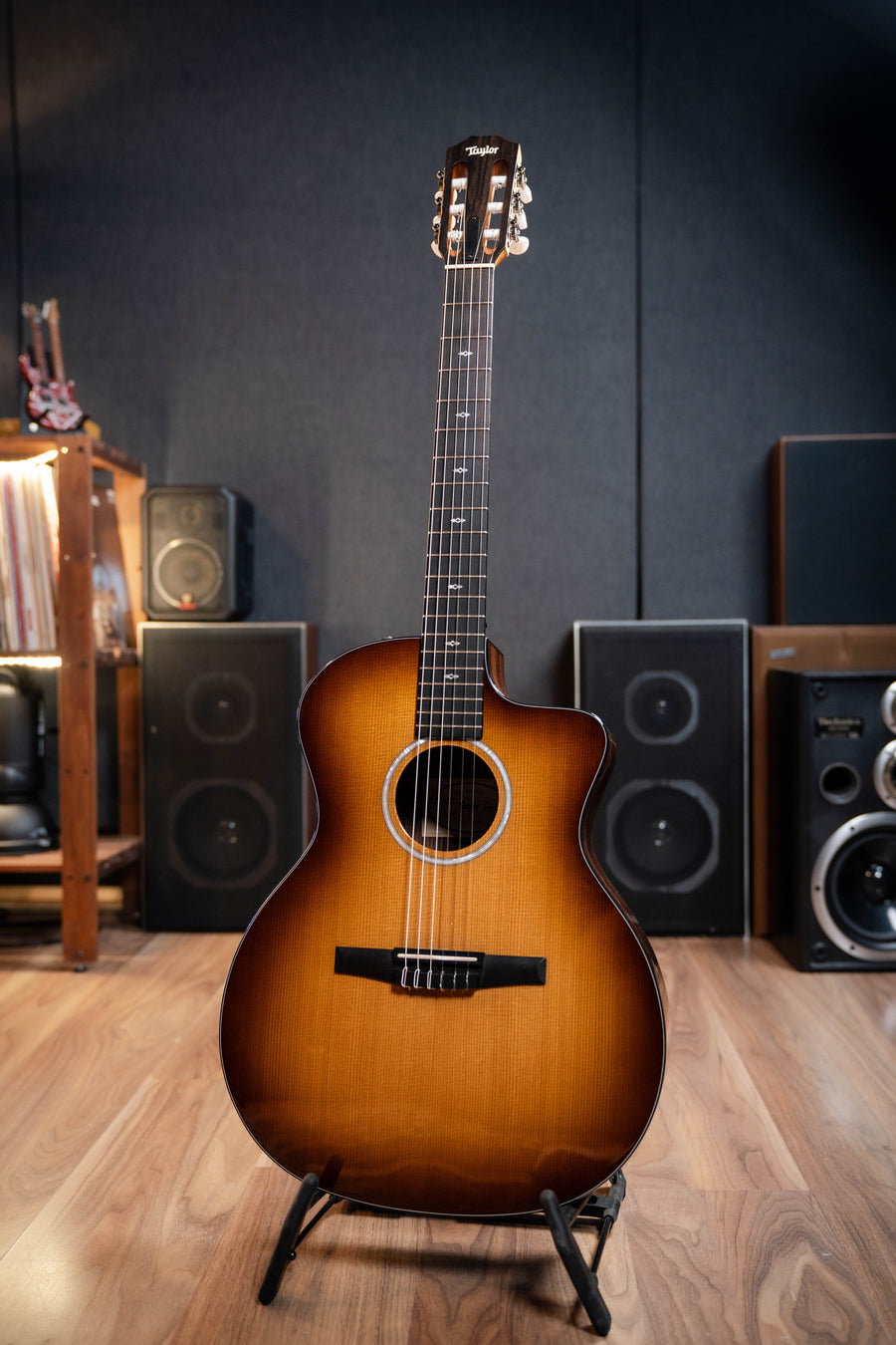 Taylor 214ce-N Nylon String Acoustic w/Bag - Edgeburst - Pre-Owned