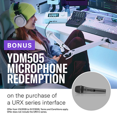 Yamaha URX Series Promotion - FREE YDM505 Microphone!*