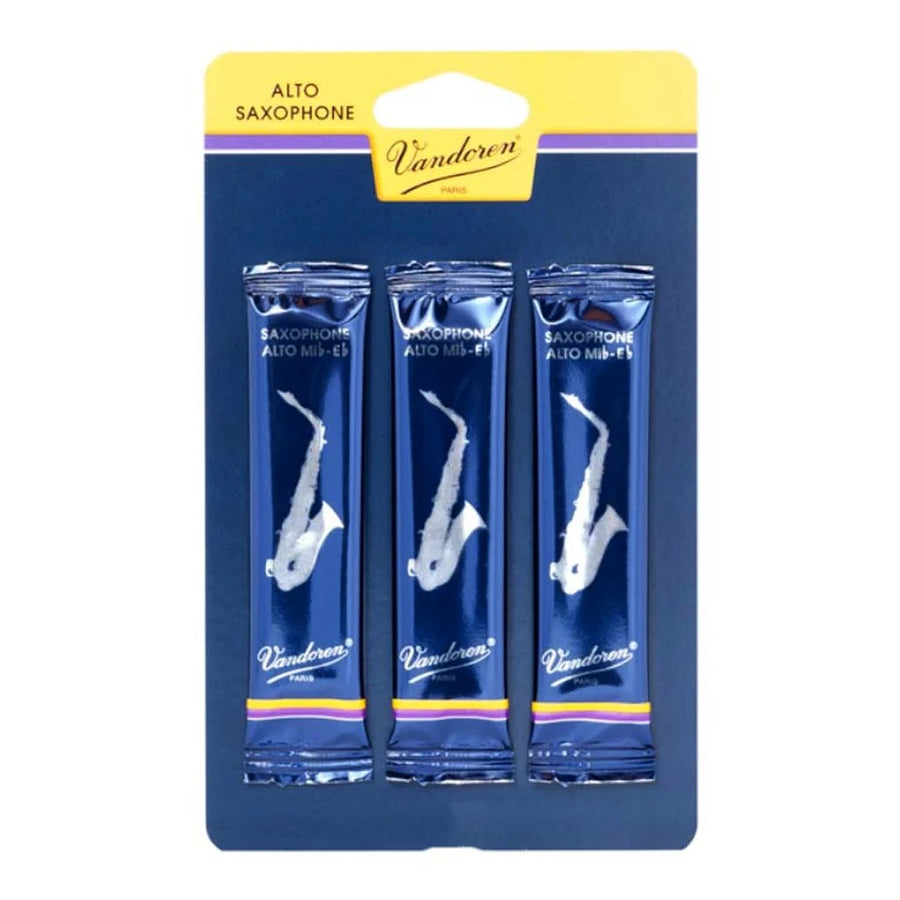 Vandoren Alto Sax Reeds - TRADITIONAL - Grade 2.0 - Card of 3