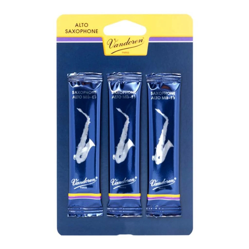 Vandoren Alto Sax Reeds - TRADITIONAL - Grade 2.0 - Card of 3
