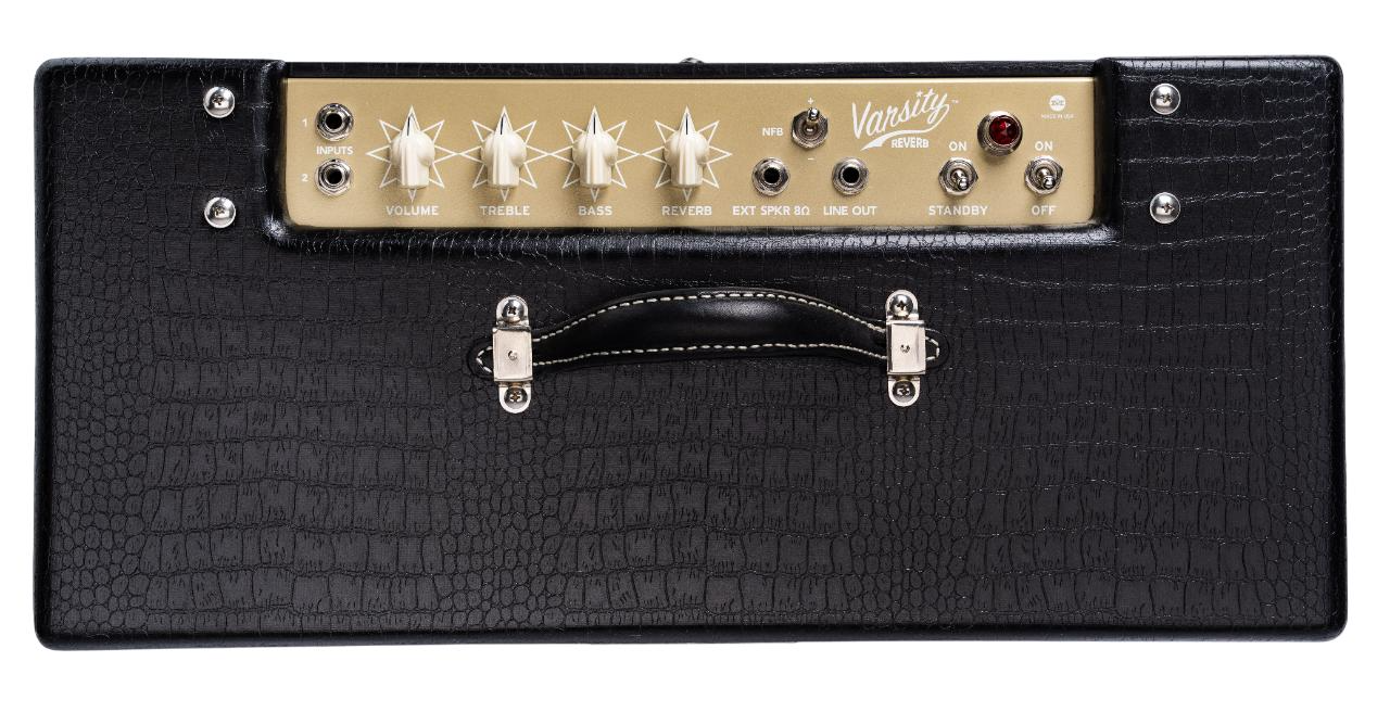 Magnatone Varsity Reverb 15w Handwired 1x12" Combo - Cathedral Black (Limited)