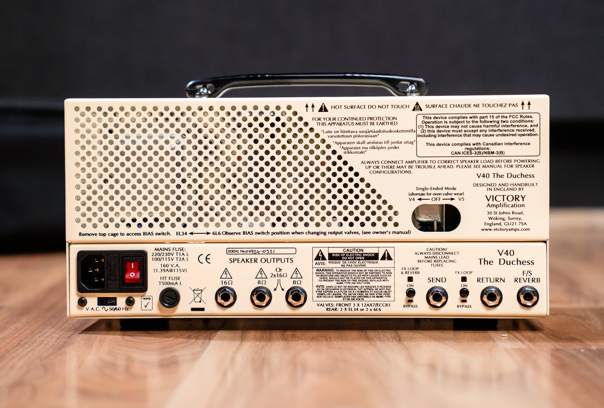 Victory V40 Guitar Amp Head w/Rackmount + Carry Bag - Pre-Owned