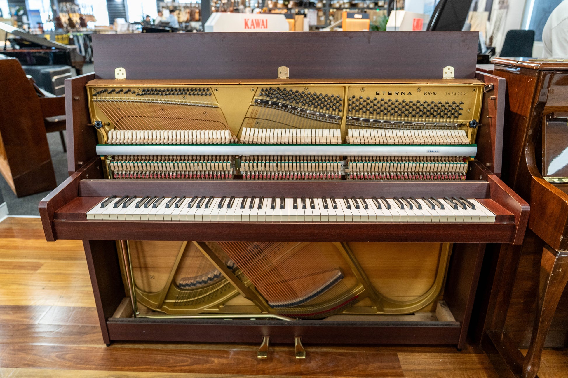 Yamaha Eterna 108cm Upright Piano – Satin Mahogany