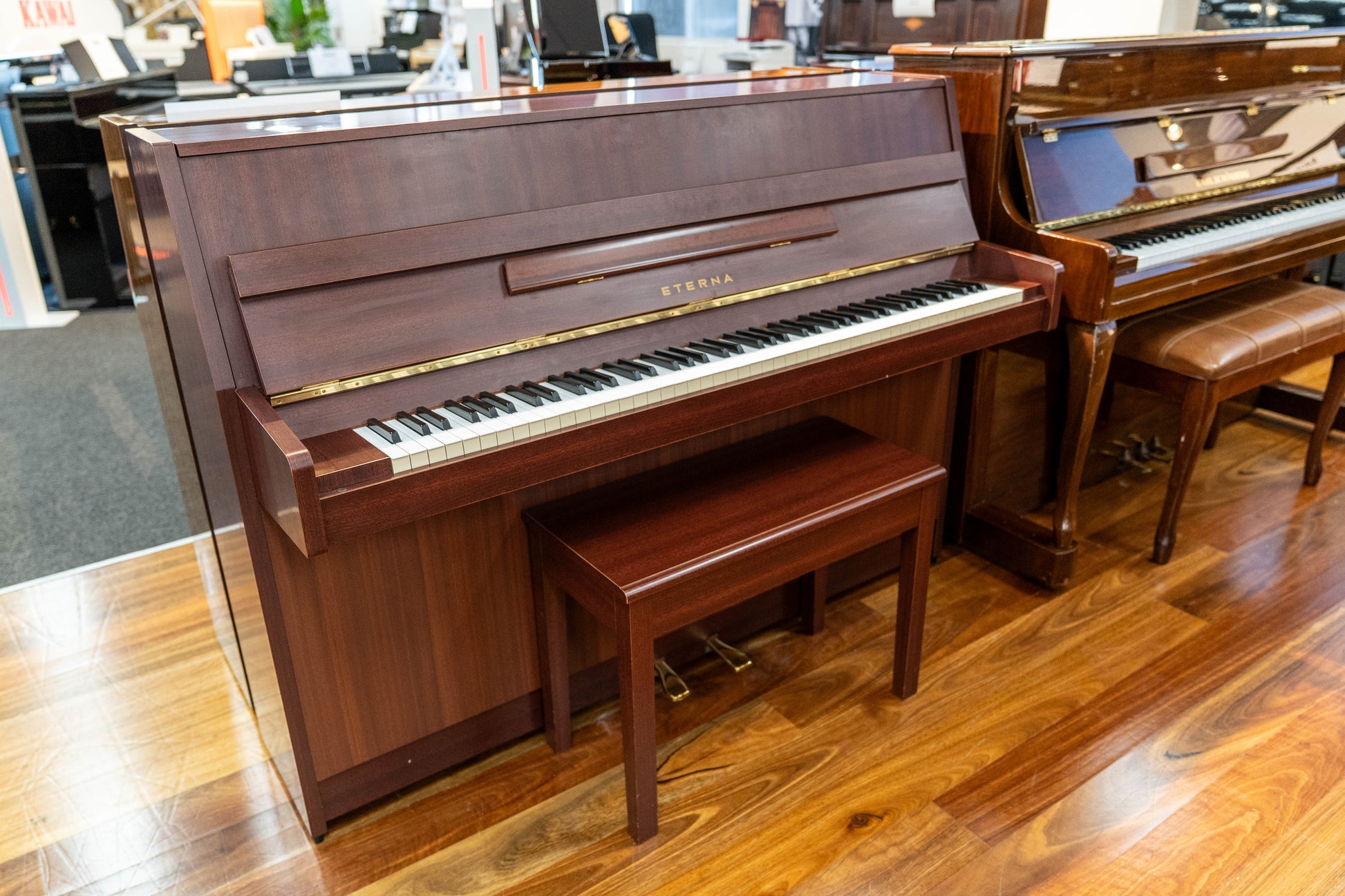 Yamaha Eterna 108cm Upright Piano – Satin Mahogany