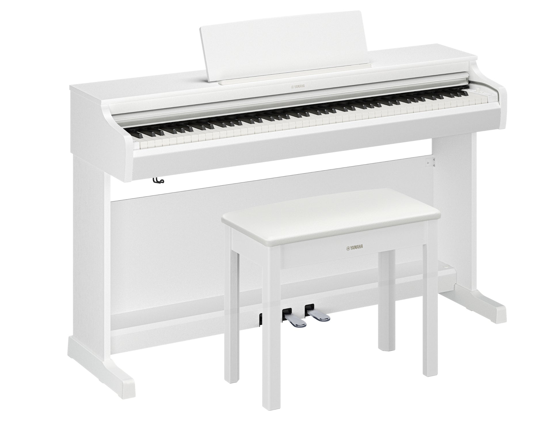 Yamaha YDP166WH Digital Piano w/Matching Bench - White
