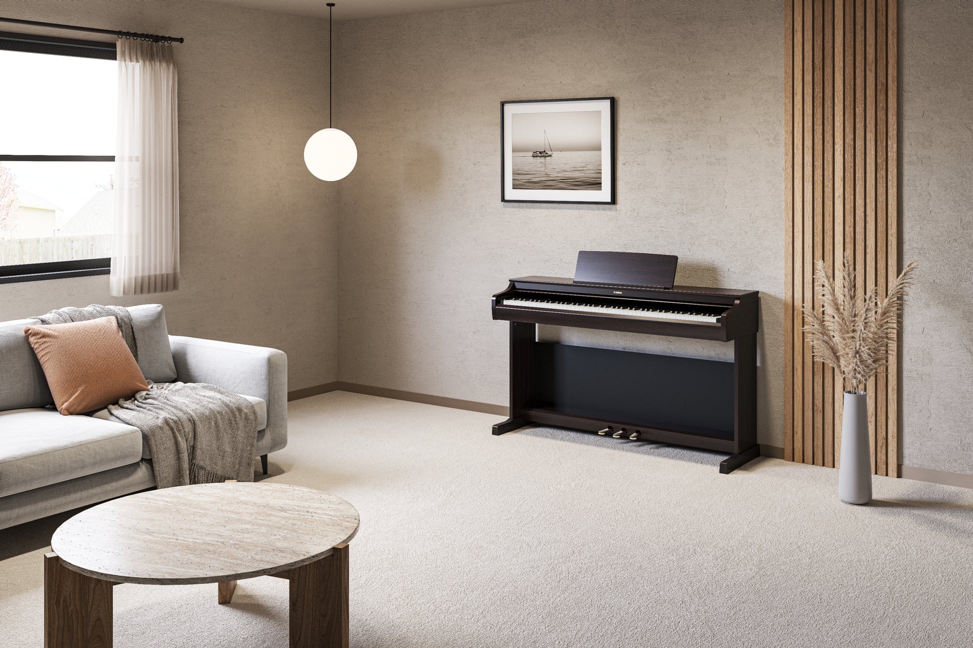 Yamaha YDP166R Digital Piano w/Matching Bench - Rosewood