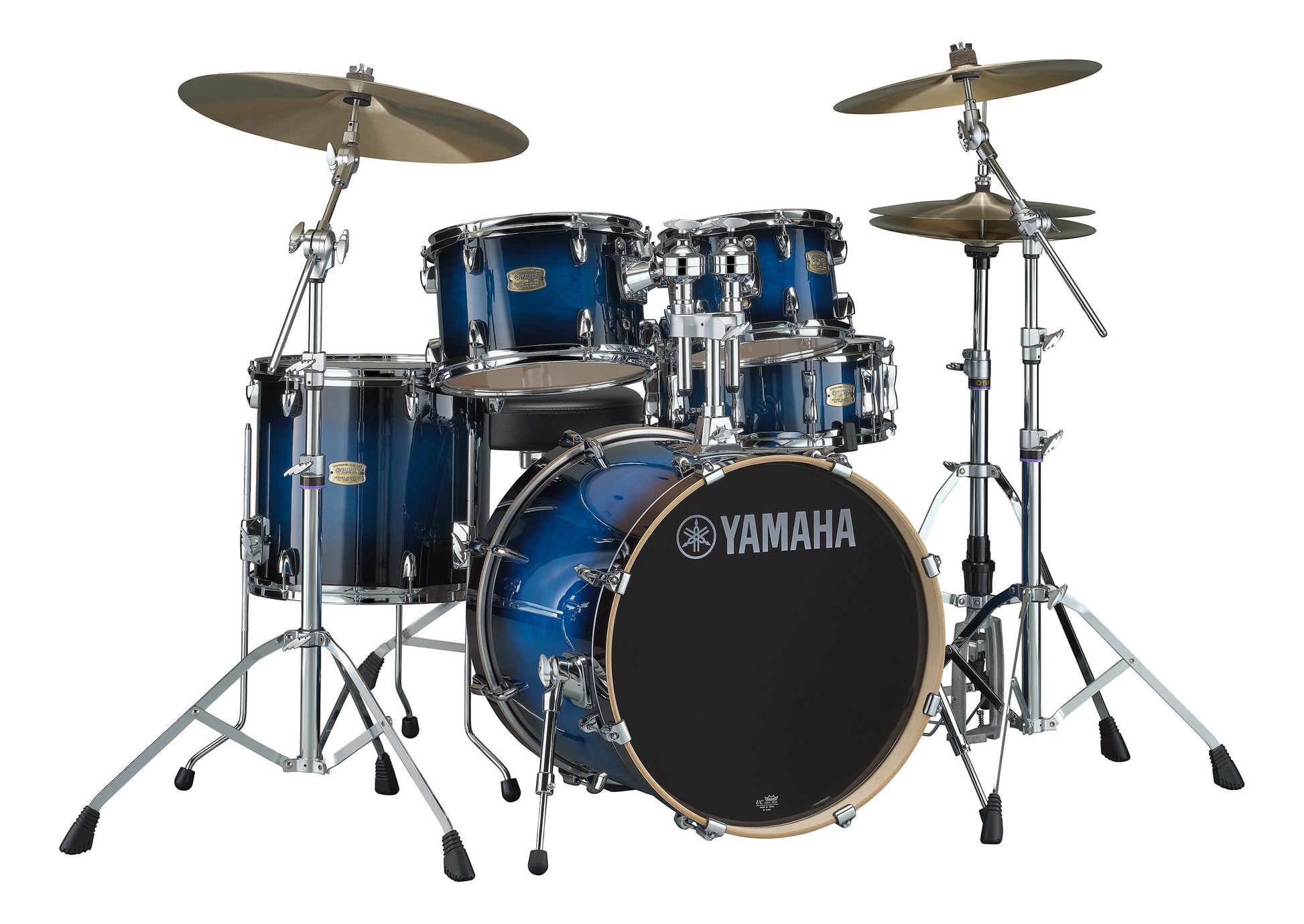 Yamaha Stage Custom FUSION Drum Kit w/Hardware - Deep Blue Sunburst // 10/12/14/20/14 + HW780
