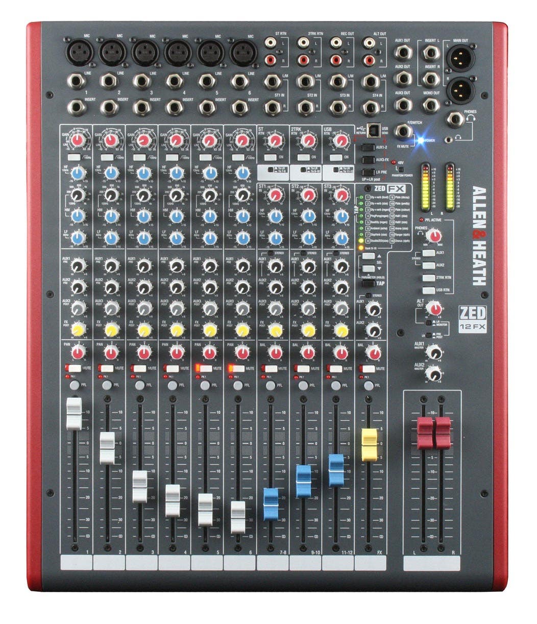 Allen and Heath ZED12FX mixer