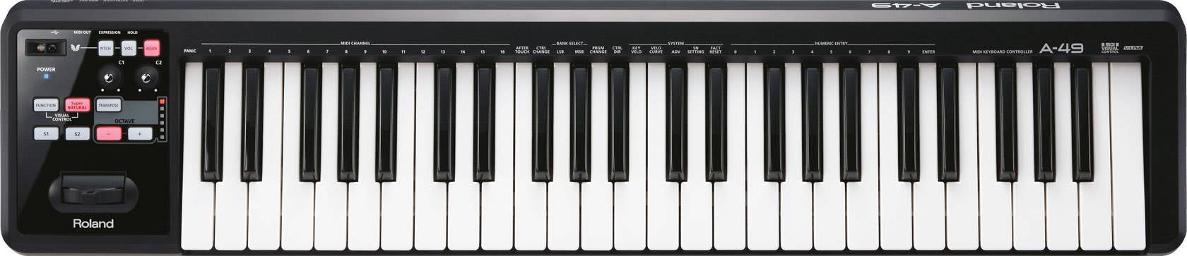Roland A49 MIDI Keyboard Controller - Black