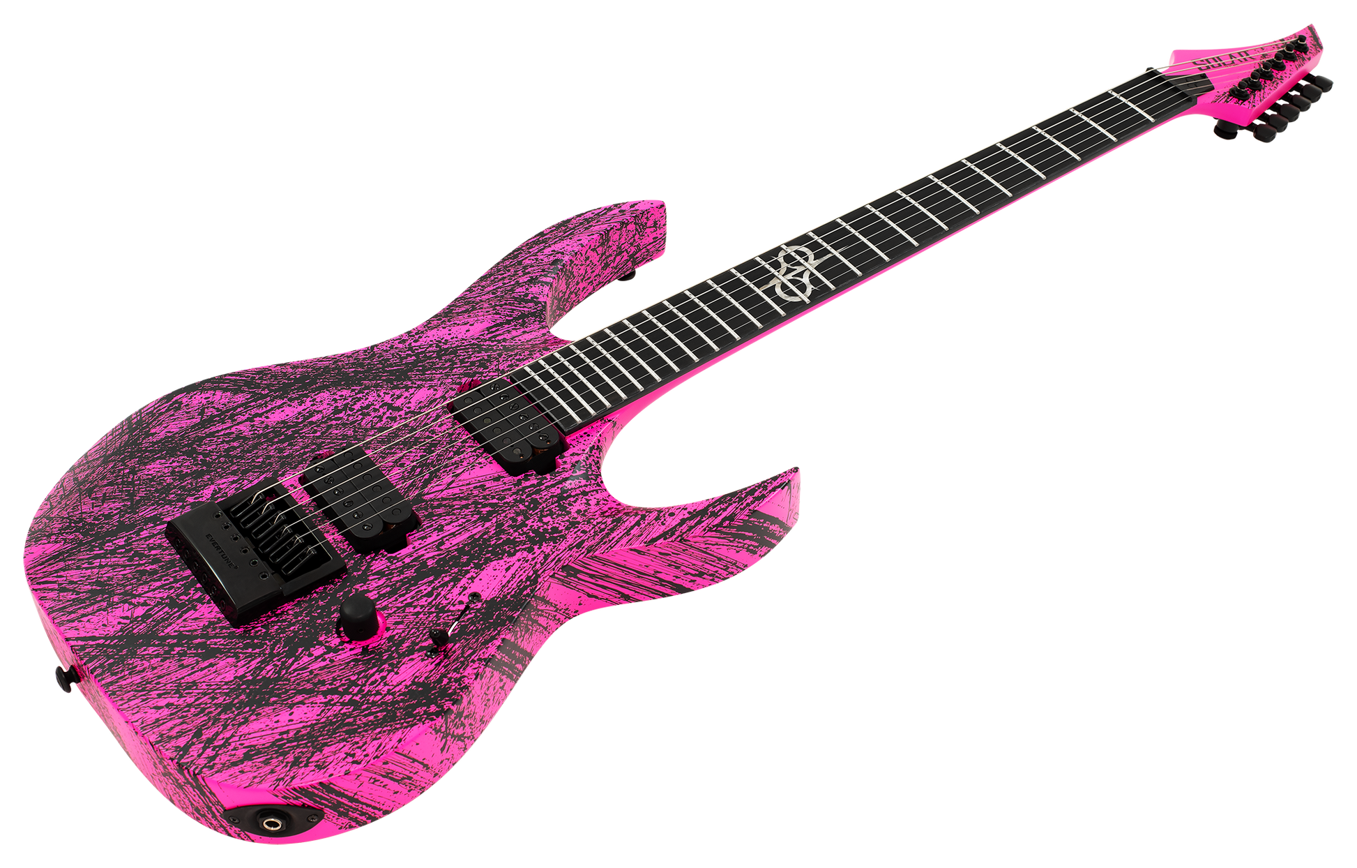 Solar A1.6PN Canibalismo+ Electric Guitar - Neon Pink Splatter