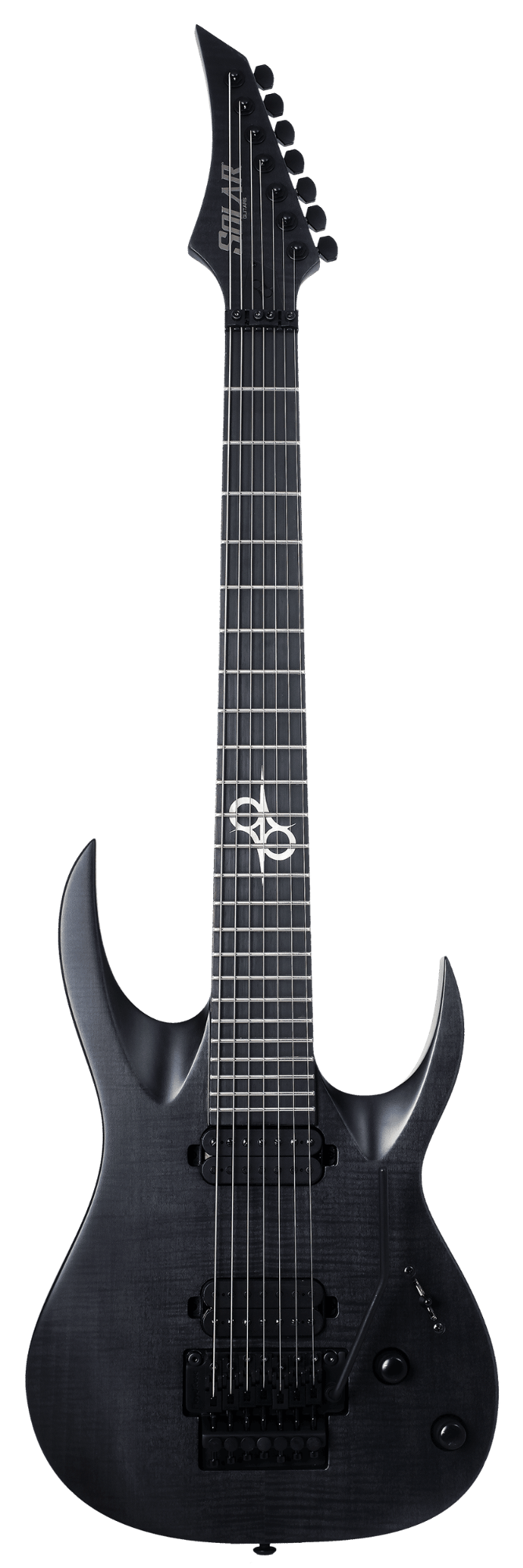Solar A1.7FRFBB 7-String Electric Guitar - Flame Black Matte