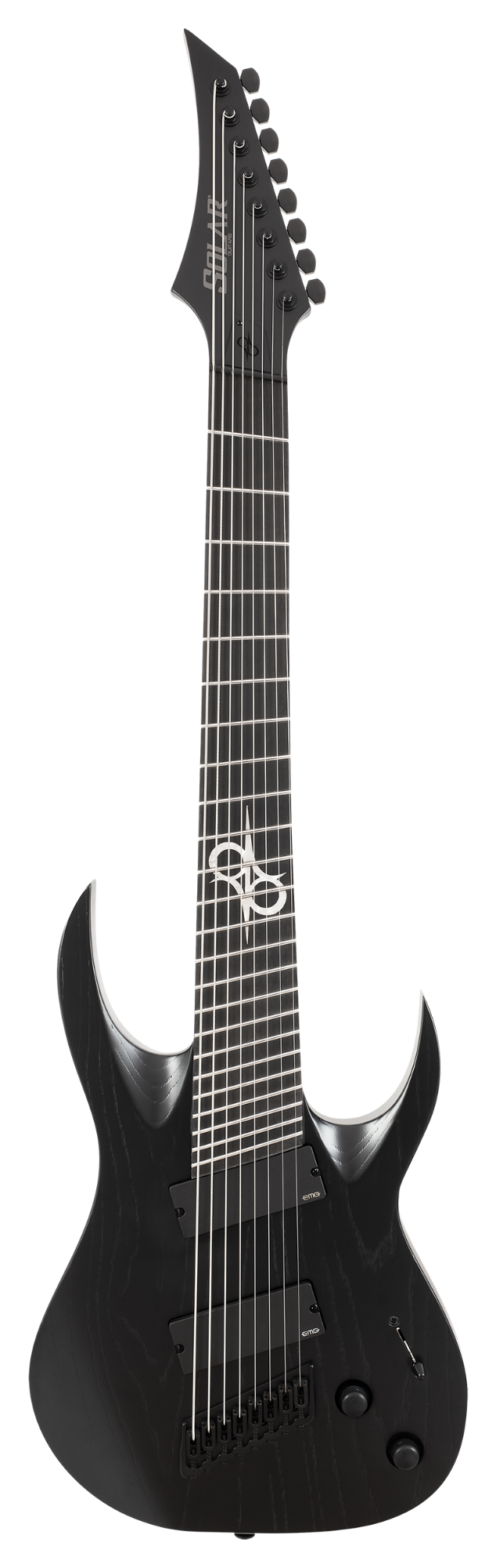 Solar A1.8ABOP-FF 8-String Electric Guitar - Black Open Pore