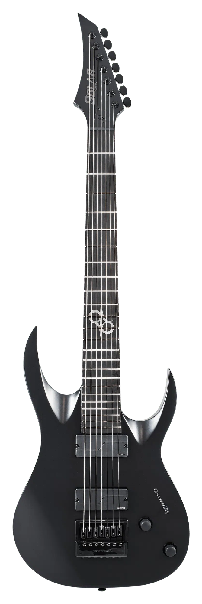 Solar A1.7AC 7-String Electric Guitar - Carbon Black Matte