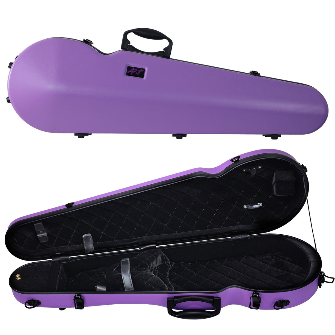 ART Shaped Violin Case 4/4-3/4 - Amethyst Purple