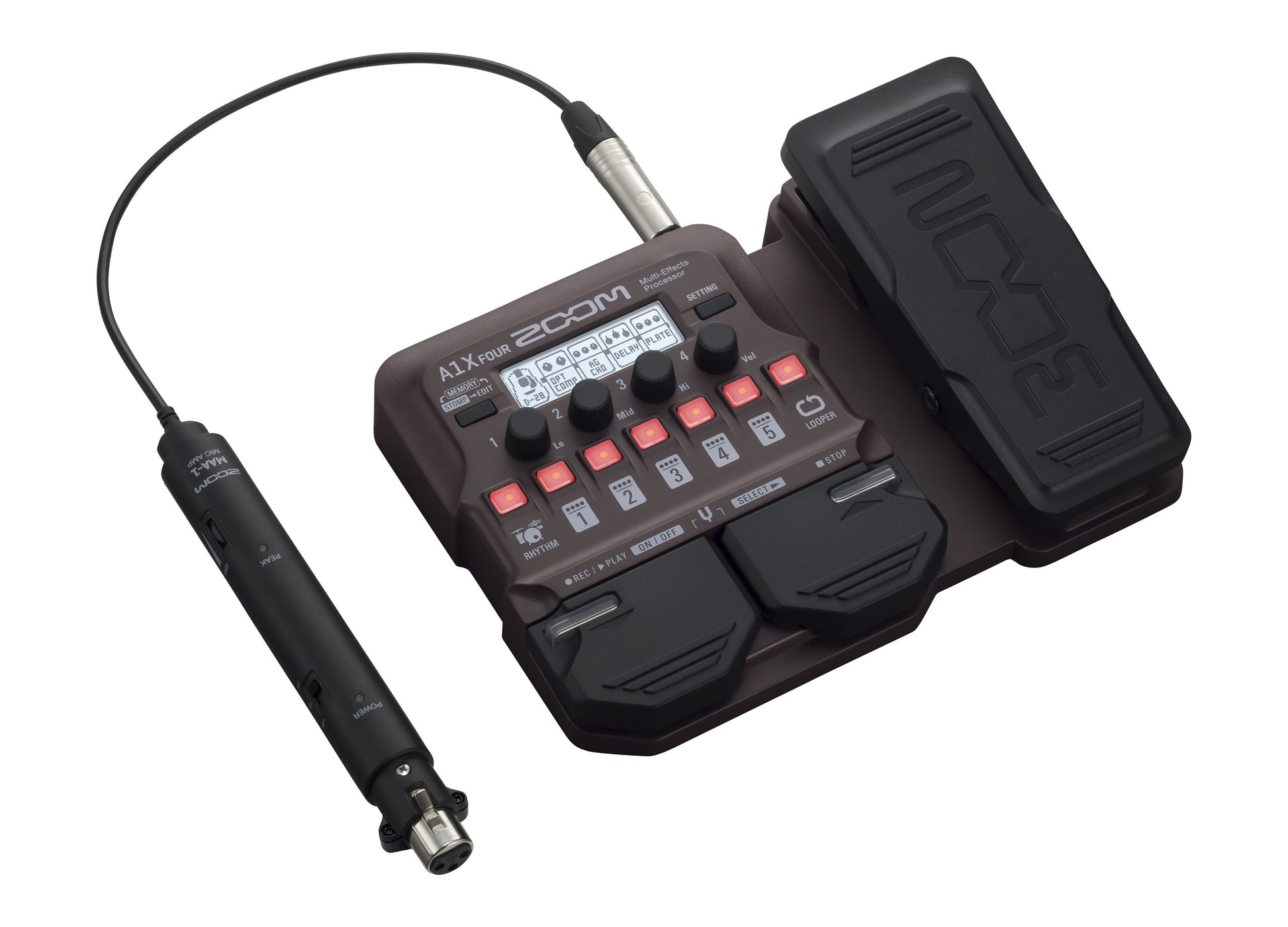 Zoom A1X FOUR Acoustic / Brass and Woodwind Multi-Effect Pedal w/Expression Pedal