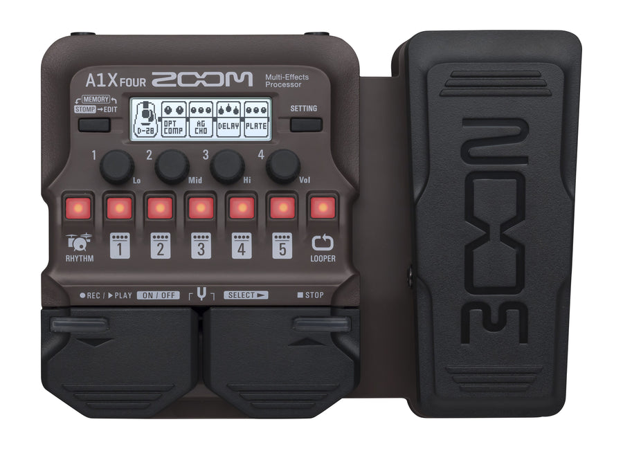 Zoom A1X FOUR Acoustic / Brass and Woodwind Multi-Effect Pedal w/Expression Pedal