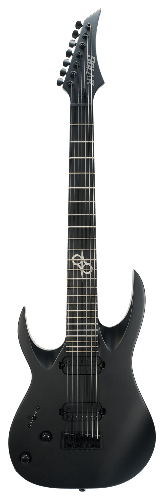 Solar A2.7CLH 7 String Electric Guitar - Carbon Black Matte - Left Handed