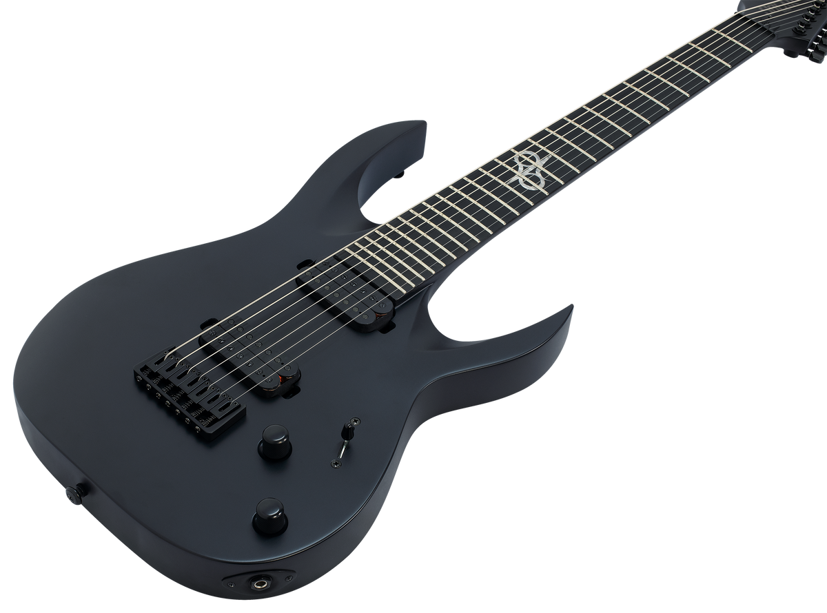 Solar A2.7C 7-String Electric Guitar - Black Matte