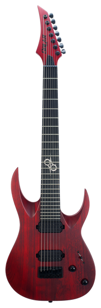 Solar A2.7TBR SK 7-String Electric Guitar - Trans Blood Red Matte