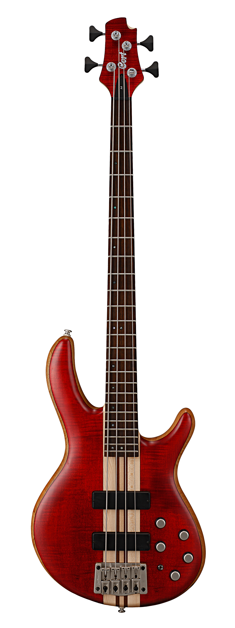 Cort A4PL Artisan Bass - Open Pore Black Cherry