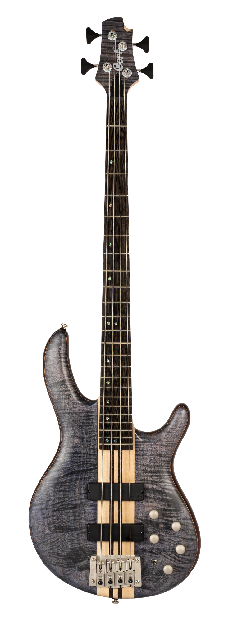Cort A4 Plus FMMH 4-String Bass - Open Pore Blue Black