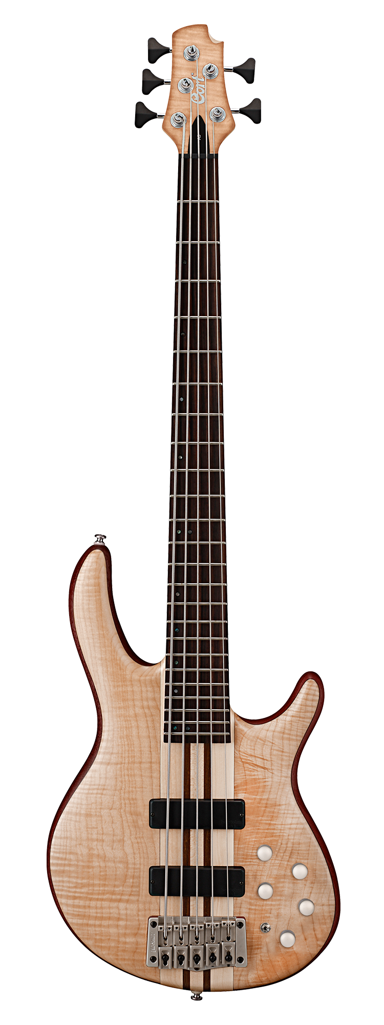 Cort A5 Plus FMMH 5-String Bass - Open Pore Natural