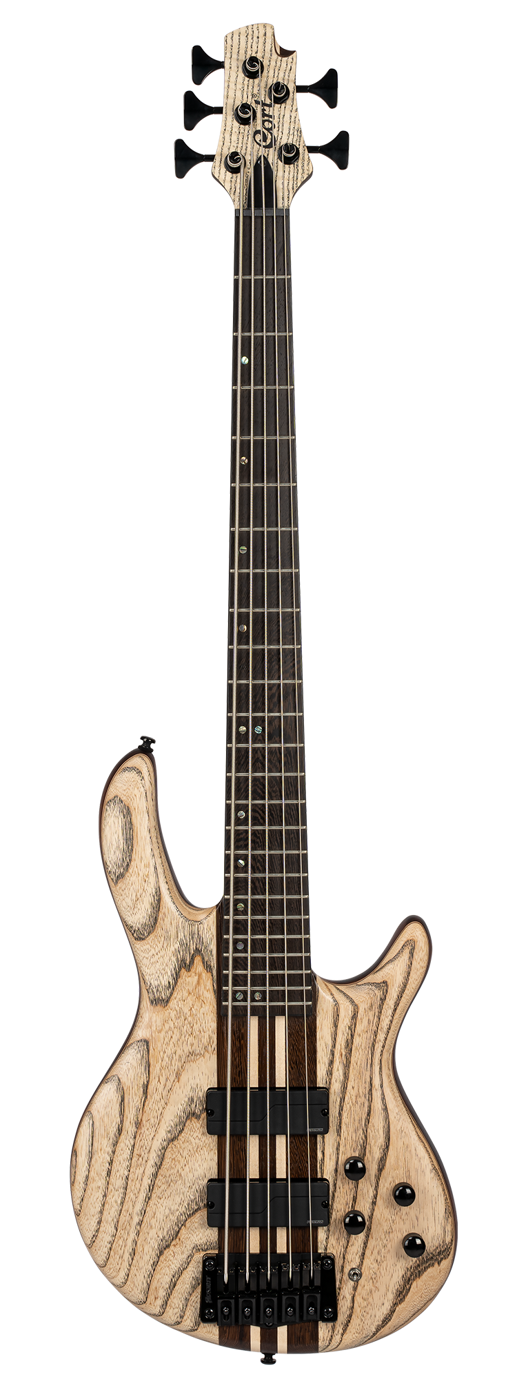 Cort A5 Ultra Ash 5-String Bass w/Case - Etched Natural Black