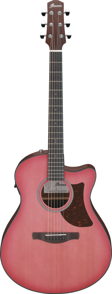 Ibanez AAM50CE Acoustic Guitar - Coral Red Burst Open Pore Top