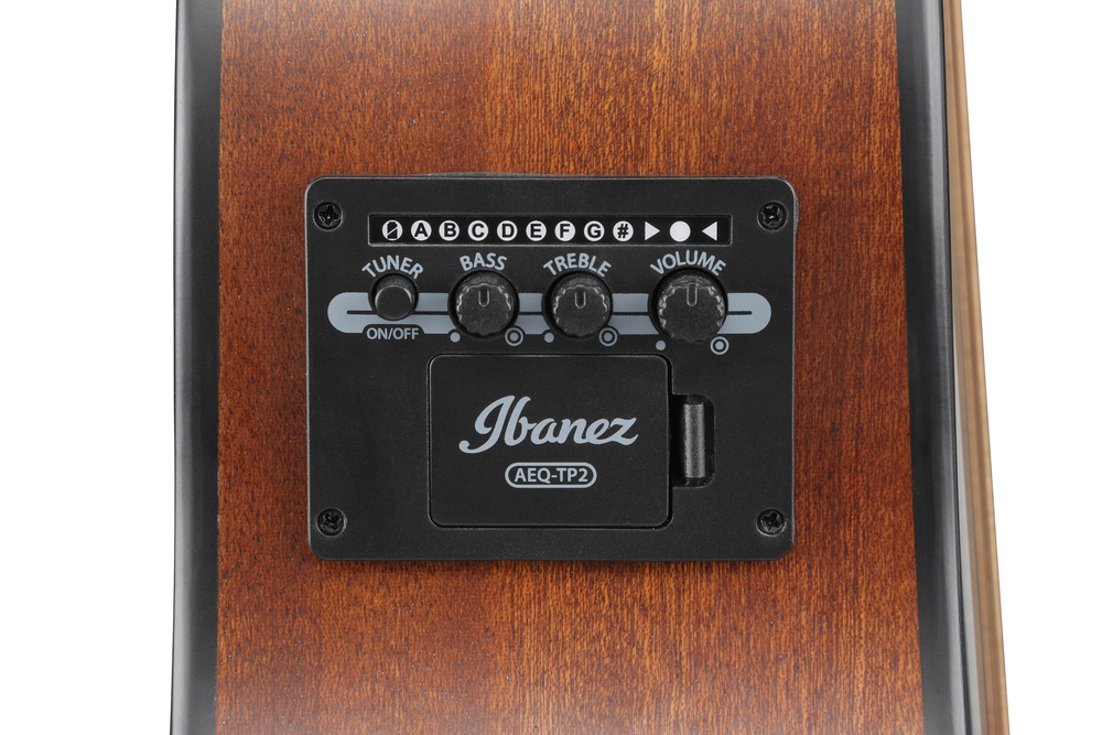 Ibanez AAM50CE Acoustic Guitar - Coral Red Burst Open Pore Top