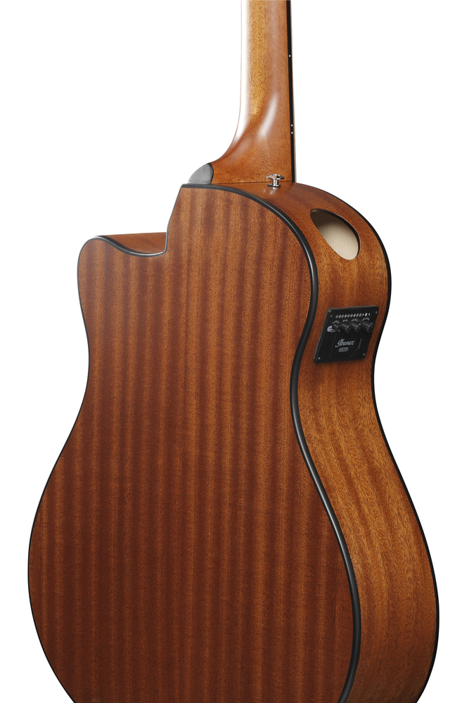 Ibanez AAM50CE Acoustic Guitar - Sapphire Blue Burst Open Pore Top