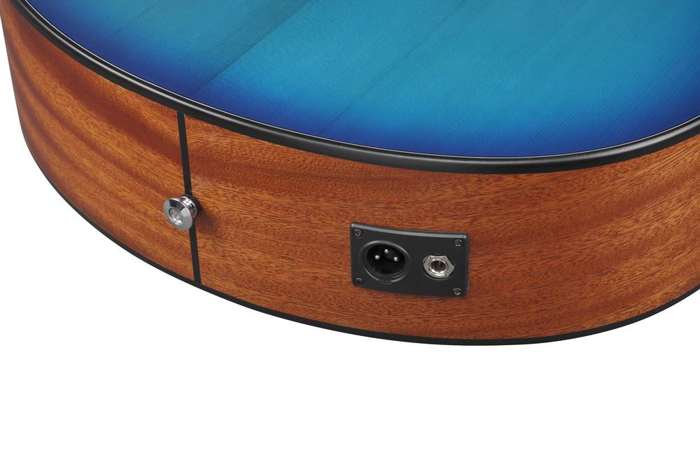 Ibanez AAM50CE Acoustic Guitar - Sapphire Blue Burst Open Pore Top