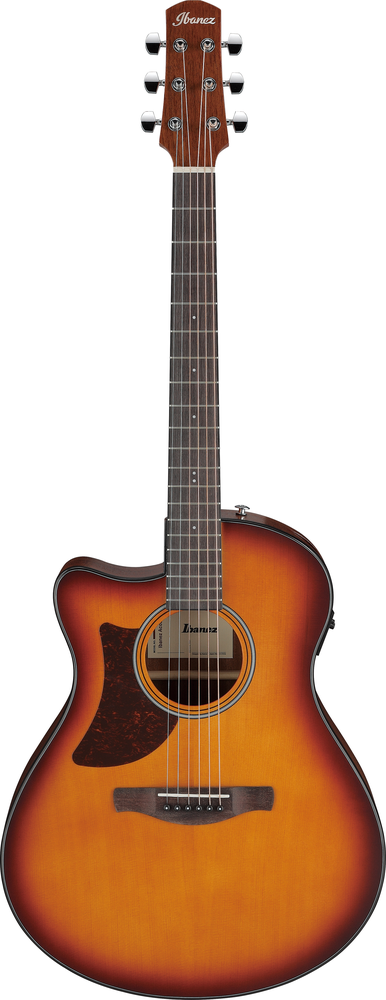 Ibanez AAM50LCE Acoustic Guitar - Open Pore Light Brown Sunburst Top - Left Handed