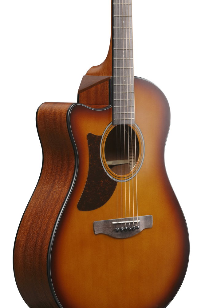 Ibanez AAM50LCE Acoustic Guitar - Open Pore Light Brown Sunburst Top - Left Handed